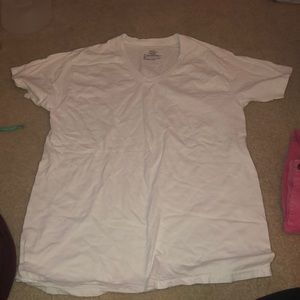 Plain White V-neck Tee